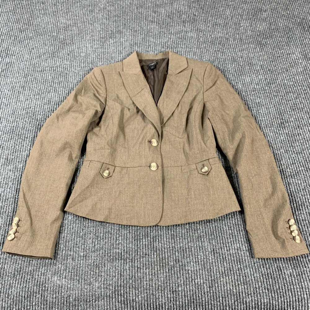 Ann Taylor Coat Womens 4 Brown Button Front Blazer School‎ Boy Teacher Career